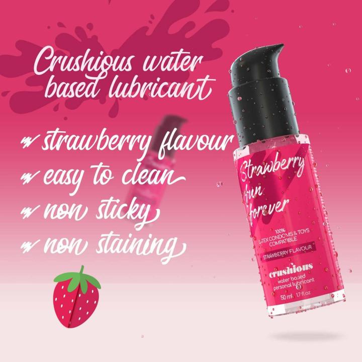 Truskawkowy lubrykant smakowy na bazie wody 50 ml