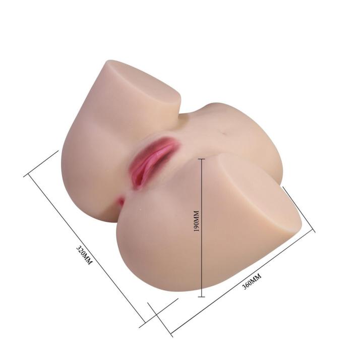 Masturbator waginalno-analny z wibracją cielisty TPR