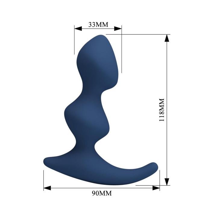 Silikonowy masażer prostaty niebieski – ergonomiczny i komfortowy