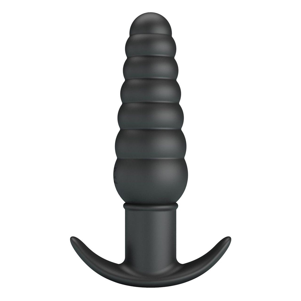 Wibrujący korek analny 10 trybów z uchwytem | Silikon | Loris.pl