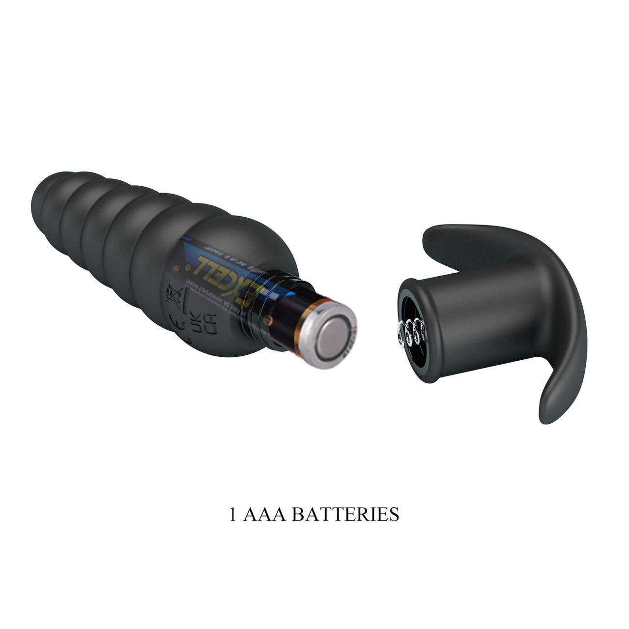 Wibrujący korek analny 10 trybów z uchwytem | Silikon | Loris.pl