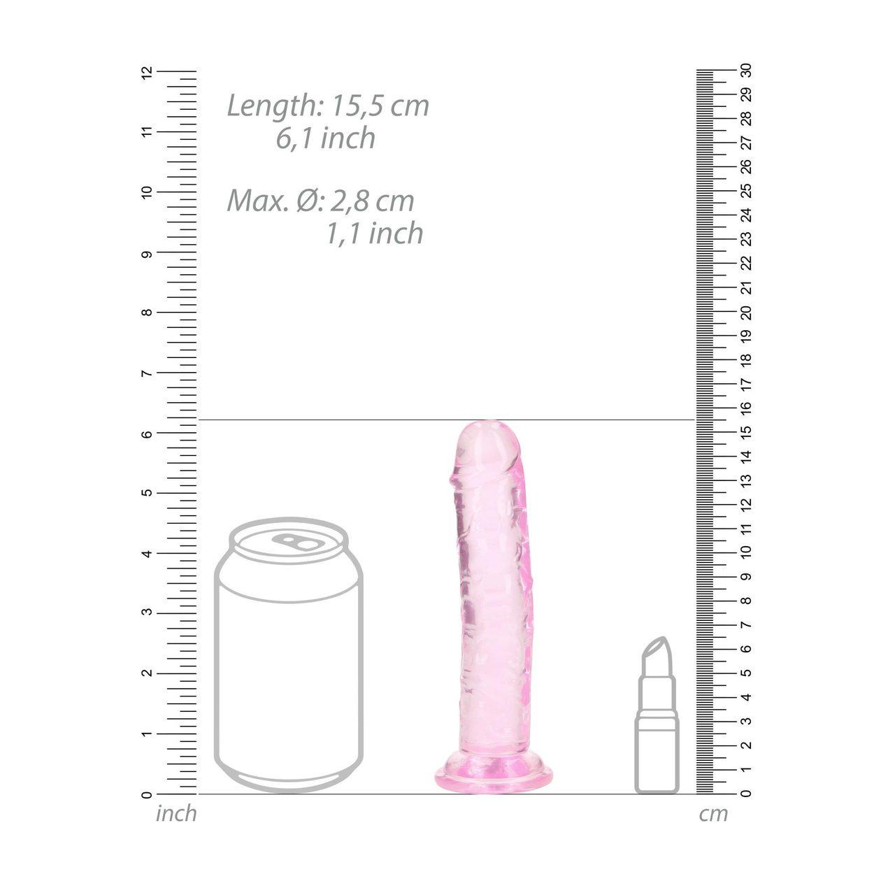 Przezroczyste dildo z przyssawką 14,5 cm | Żelowe TPE | Loris.pl
