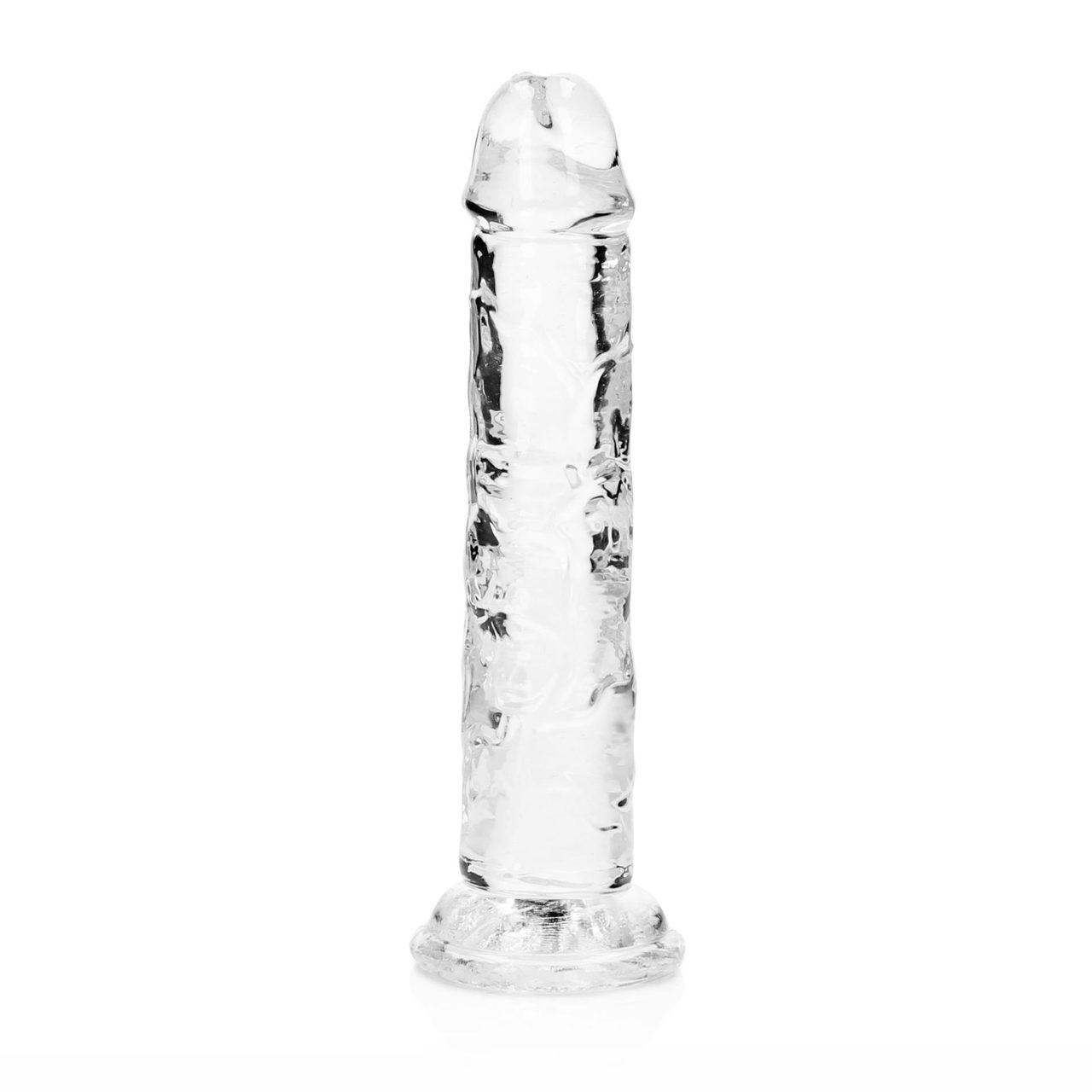 Przezroczyste dildo żelowe z przyssawką 14,5 cm | Loris.pl