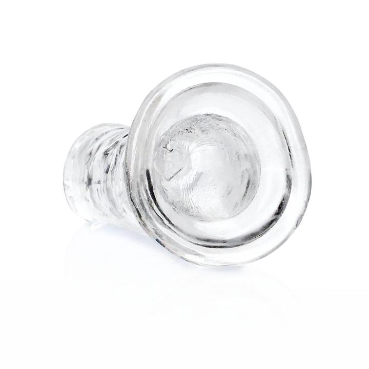 Przezroczyste dildo żelowe z przyssawką 14,5 cm