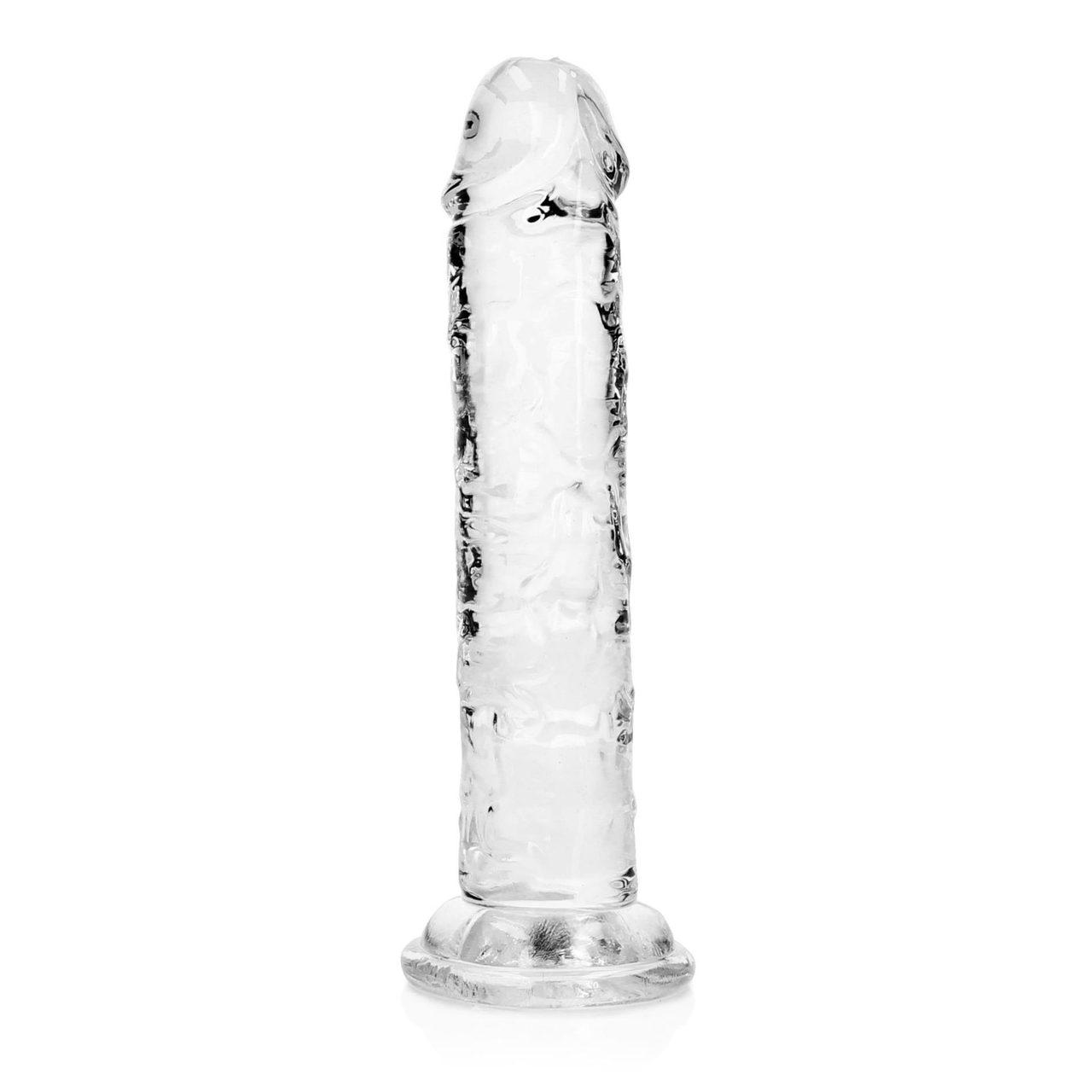Przezroczyste dildo żelowe z przyssawką 14,5 cm | Loris.pl