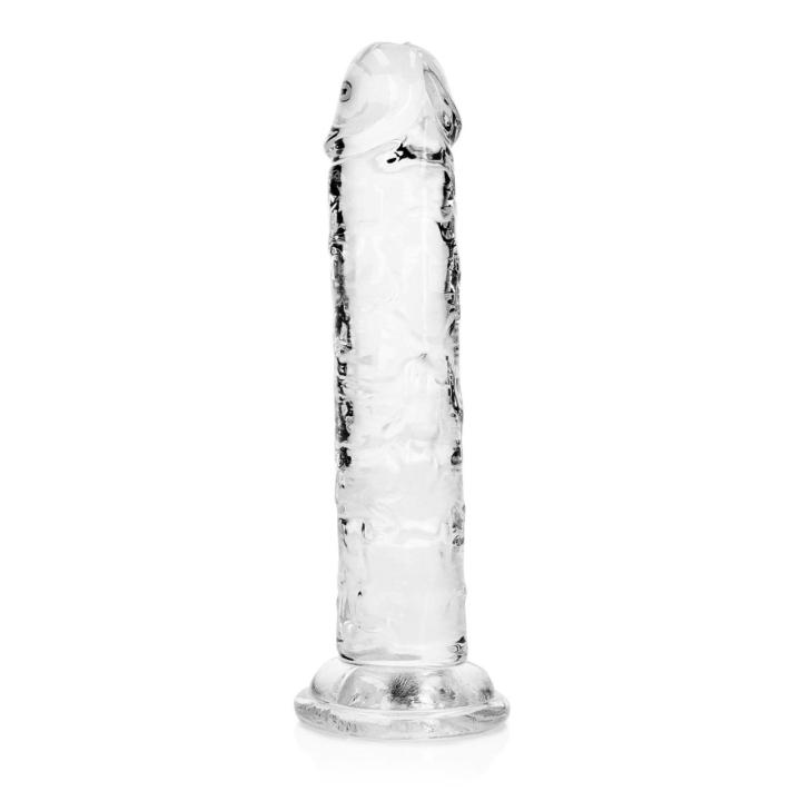 Przezroczyste dildo żelowe z przyssawką 14,5 cm