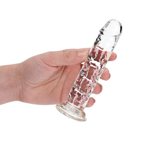 Przezroczyste dildo żelowe z przyssawką 14,5 cm