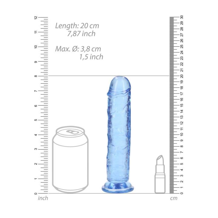 Przezroczyste dildo z przyssawką 18 cm – żelowe TPE
