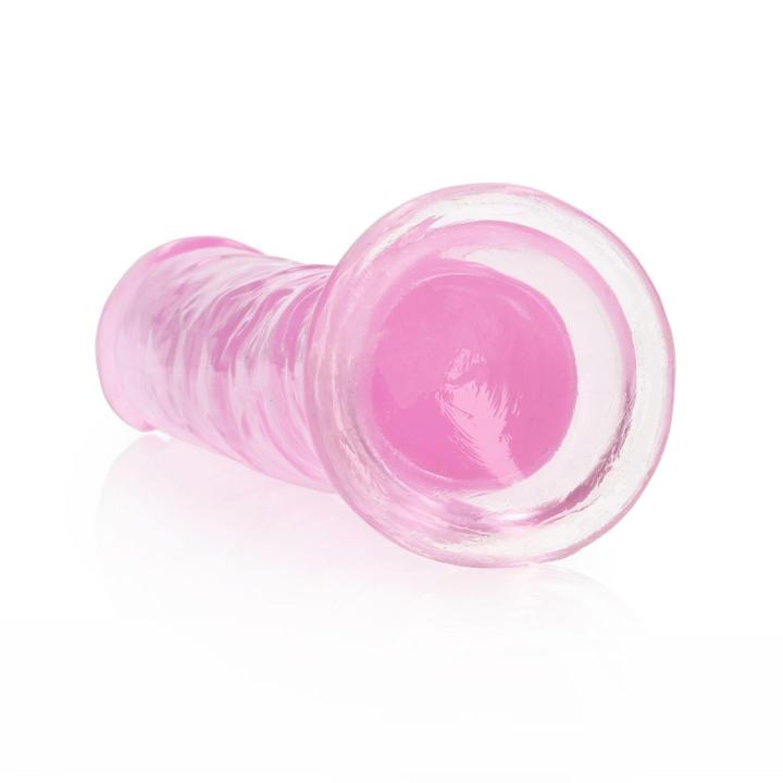 Przezroczyste dildo 18 cm z przyssawką – wodoodporne