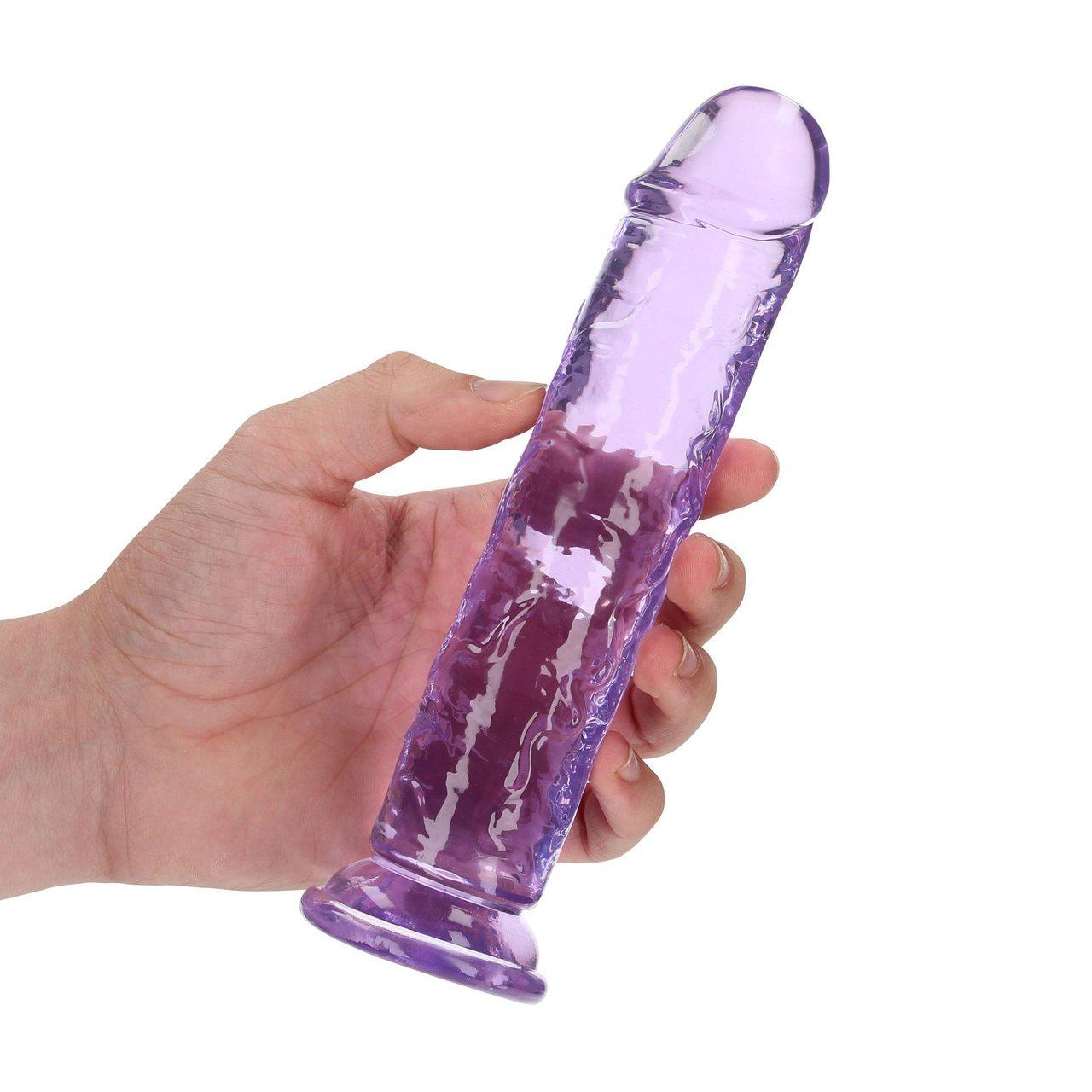 Przezroczyste dildo z przyssawką 18 cm – żelowe TPE | Loris.pl