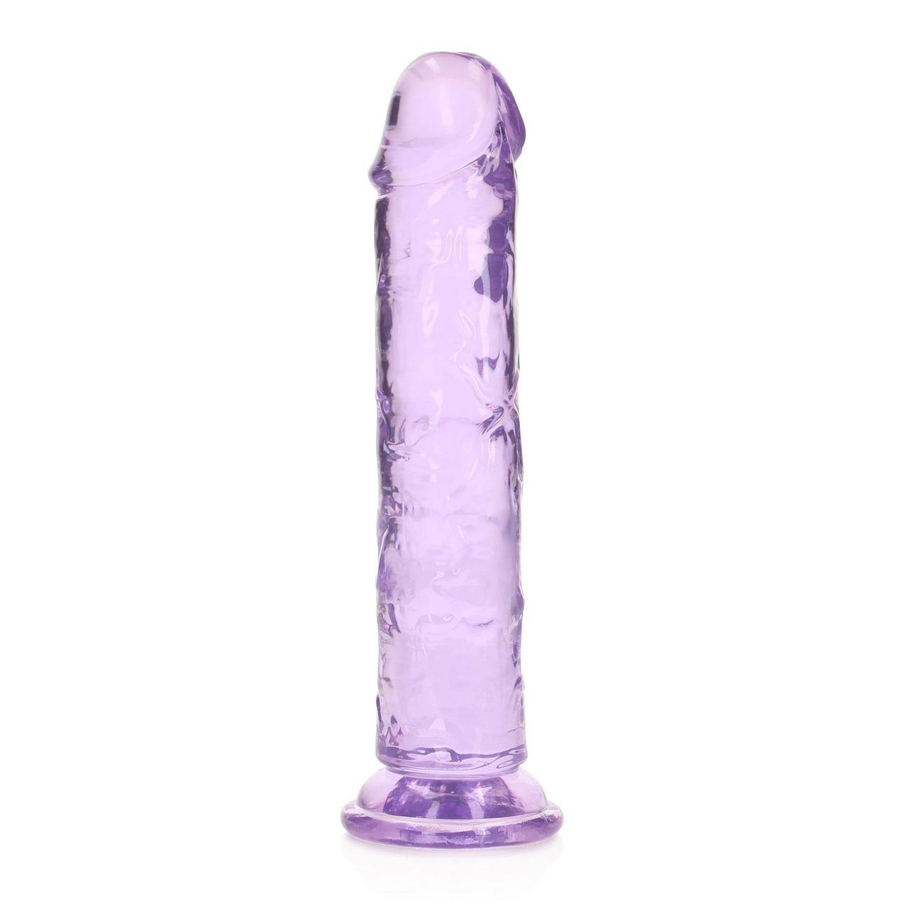 Przezroczyste dildo z przyssawką 18 cm – żelowe TPE | Loris.pl
