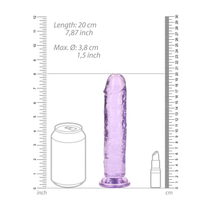 Przezroczyste dildo z przyssawką 18 cm – żelowe TPE