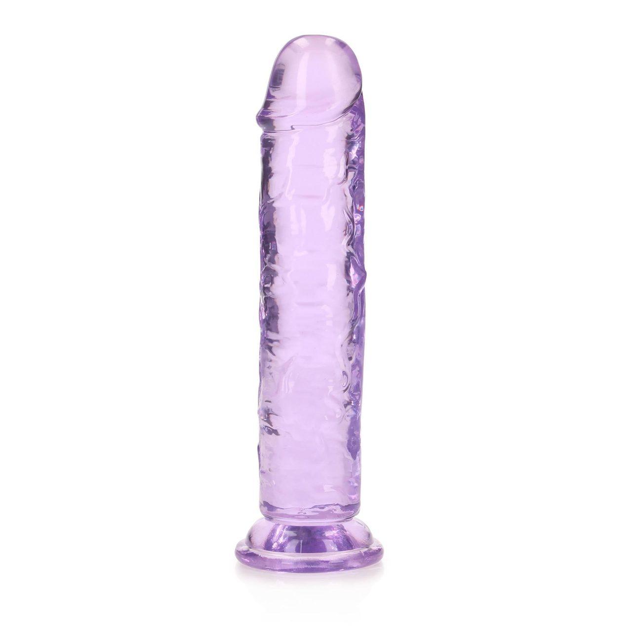 Przezroczyste dildo z przyssawką 18 cm – żelowe TPE | Loris.pl