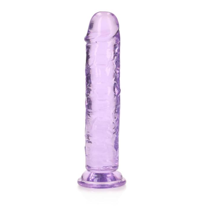 Przezroczyste dildo z przyssawką 18 cm – żelowe TPE