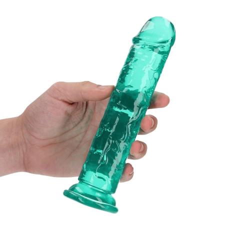 Przezroczyste dildo z przyssawką 18 cm – TPE