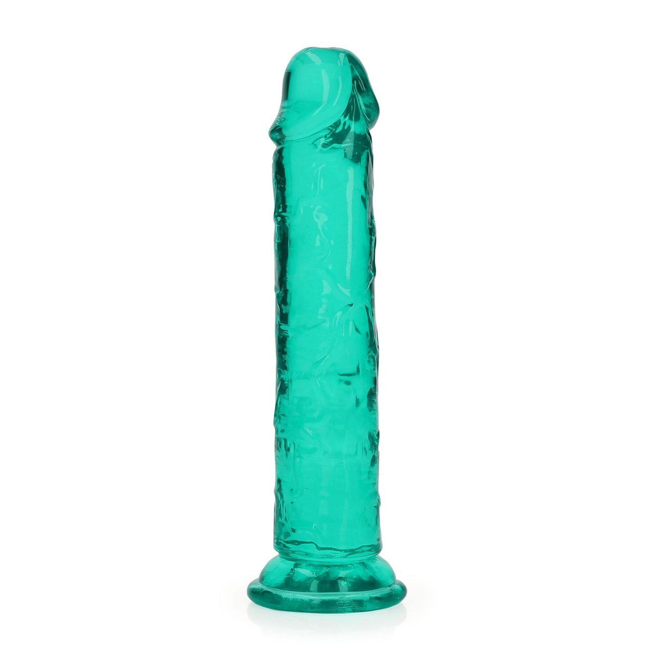 Przezroczyste dildo z przyssawką 18 cm – TPE | Loris.pl