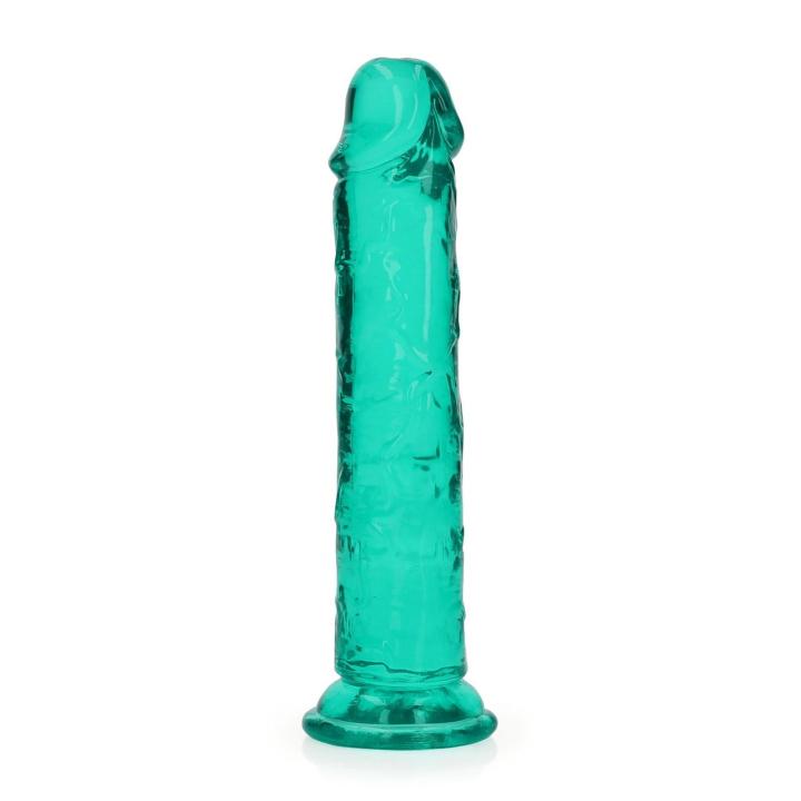 Przezroczyste dildo z przyssawką 18 cm – TPE
