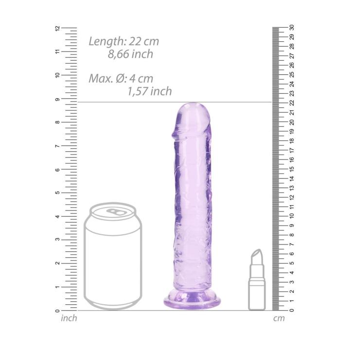Przezroczyste dildo z przyssawką 20 cm – wodoodporne żelowe
