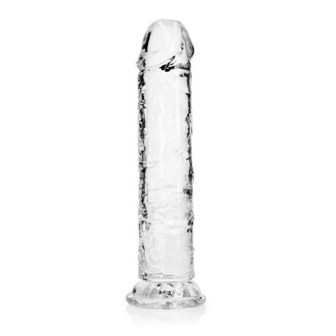 Przezroczyste żelowe dildo z przyssawką 20 cm – anal i waginalnie