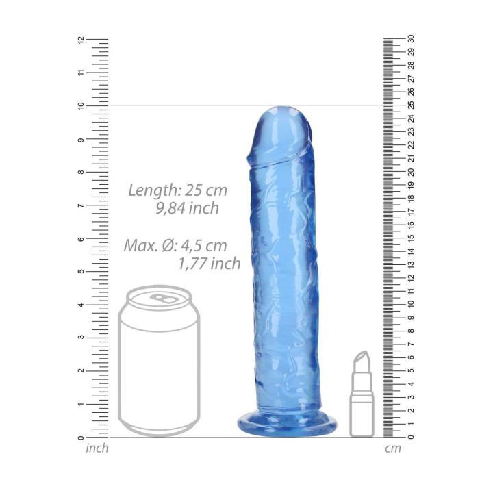 Przezroczyste dildo z przyssawką 23 cm – żelowe TPE