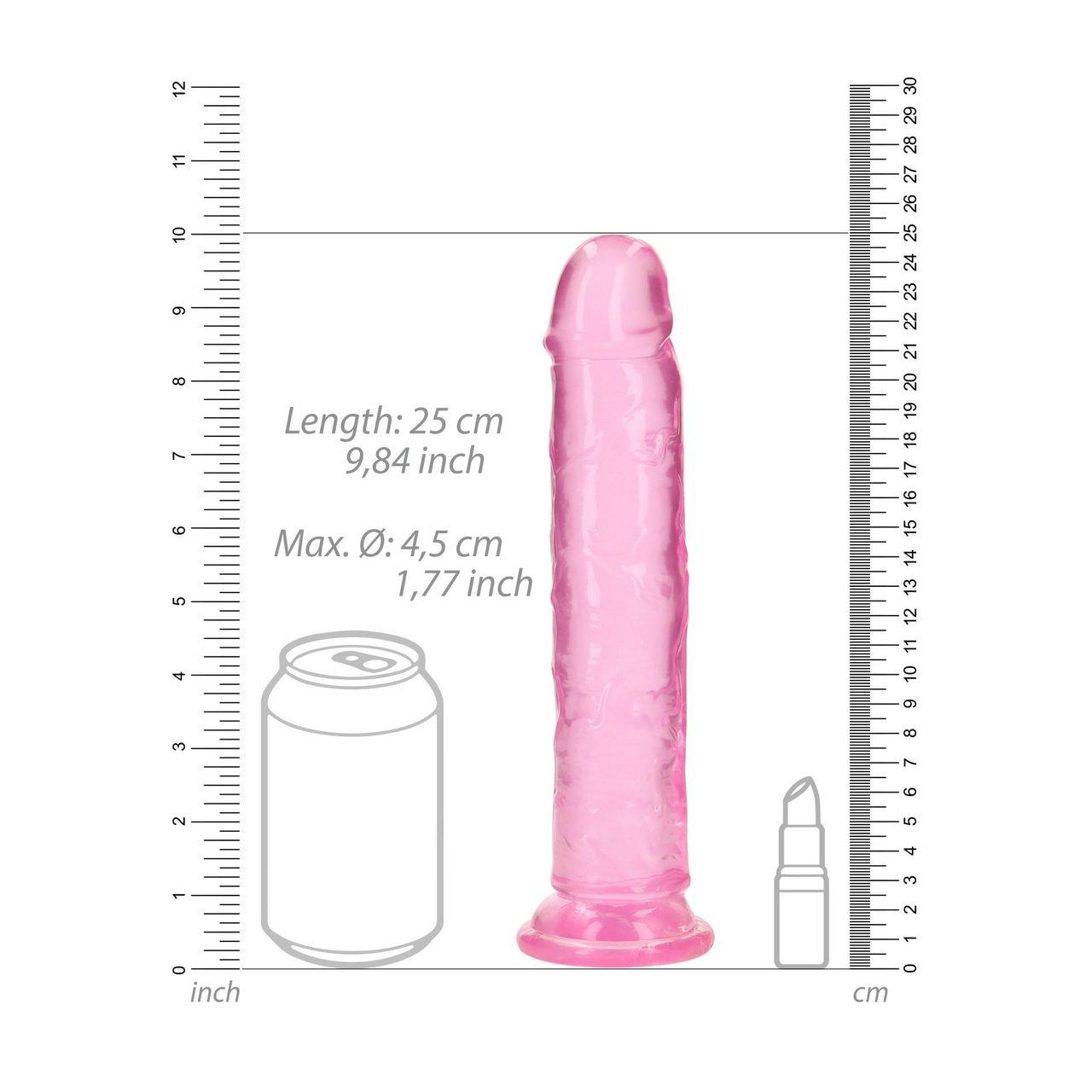 Przezroczyste dildo żelowe 23 cm z przyssawką – anal i wagina | Loris.pl