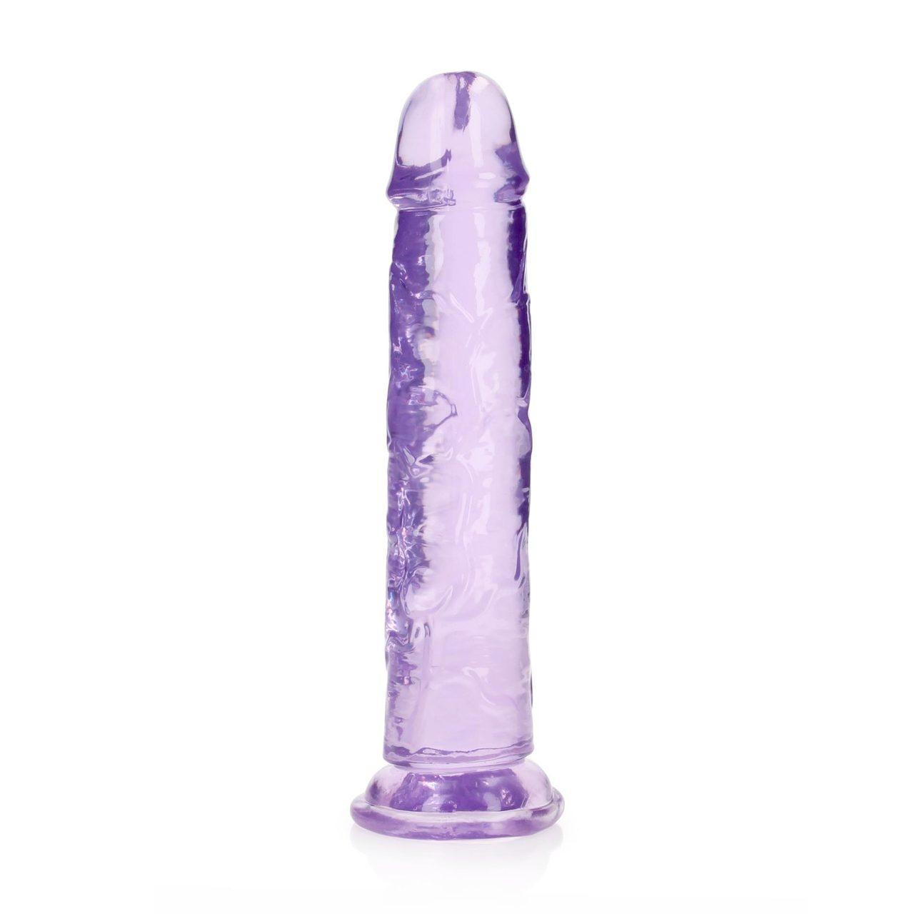 Przezroczyste dildo z przyssawką 23 cm – żelowe TPE | Loris.pl