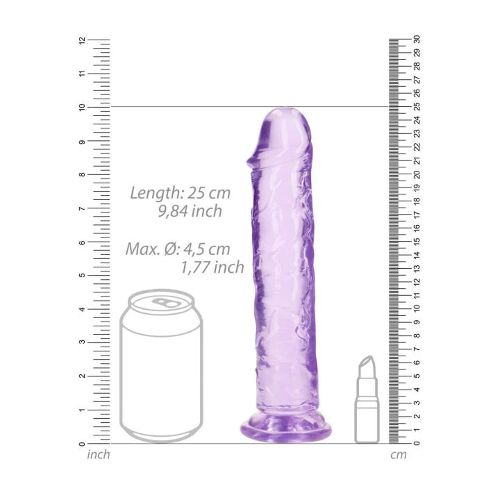Przezroczyste dildo z przyssawką 23 cm – żelowe TPE