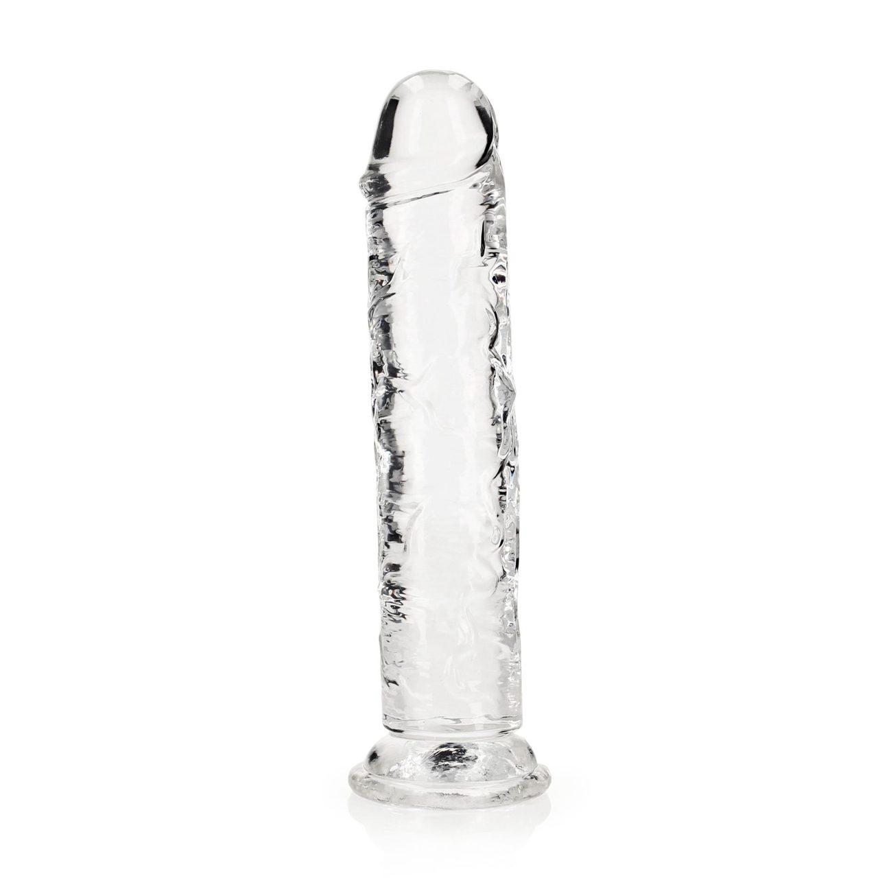 Przezroczyste dildo z przyssawką 23 cm | Żelowe TPE | Loris.pl