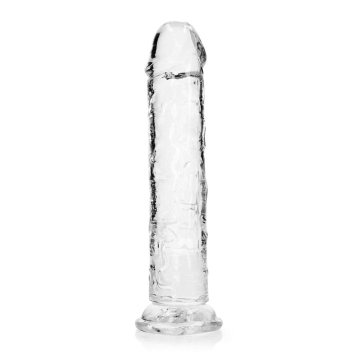 Przezroczyste dildo z przyssawką 23 cm | Żelowe TPE