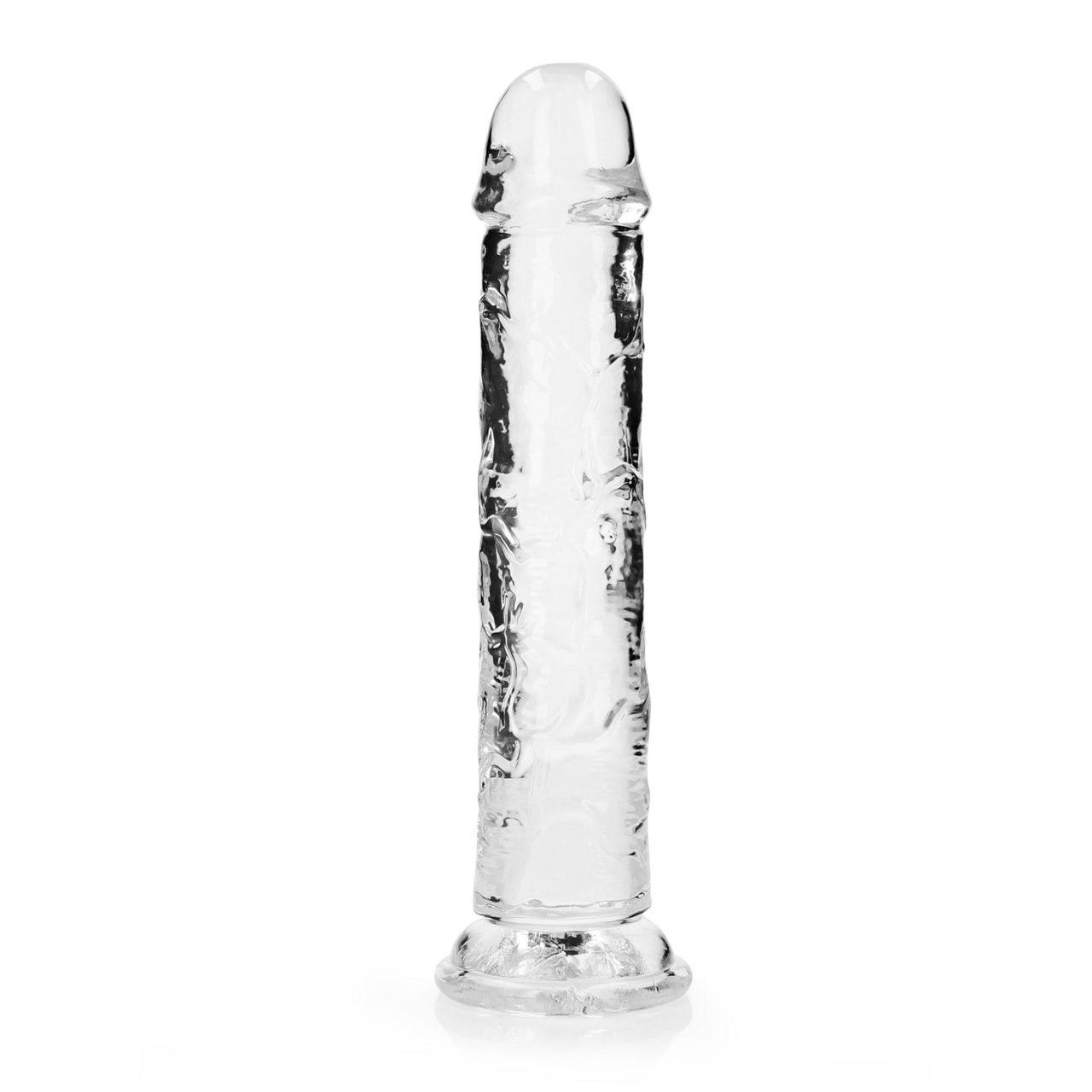 Przezroczyste dildo z przyssawką 23 cm | Żelowe TPE | Loris.pl