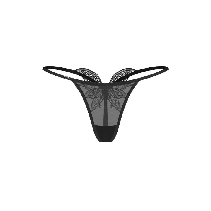 Koronkowe stringi z motylkiem z tyłu L/XL