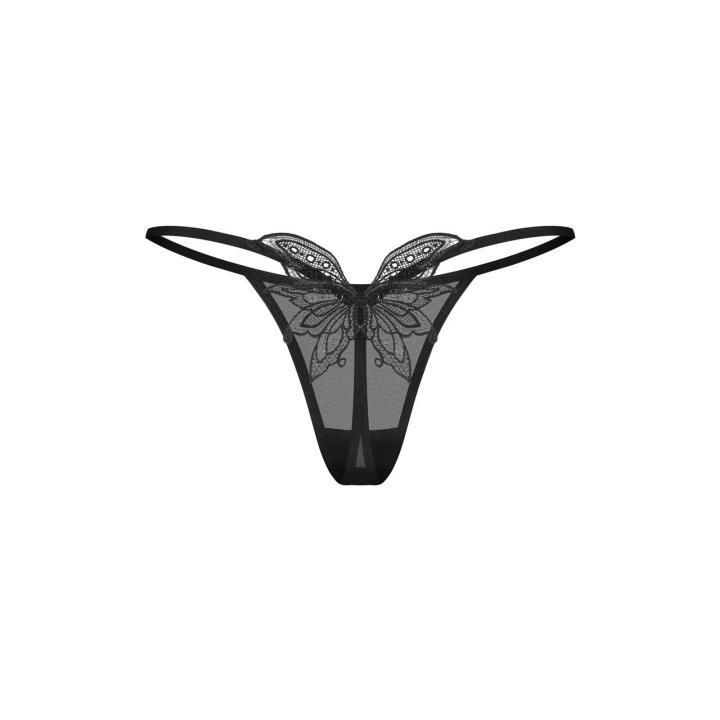Koronkowe stringi z motylkiem z tyłu L/XL