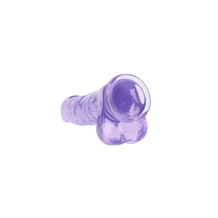 Przezroczyste dildo z jądrami 25,4 cm z przyssawką | Żelowe TPE
