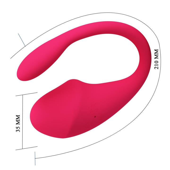 Wibrujący bullet z aplikacją 21 cm | 9 trybów | Ładowanie USB