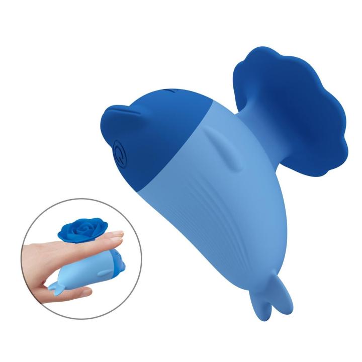 Mini stymulator łechtaczki wodoodporny i ładowalny, niebieski | Loris.pl