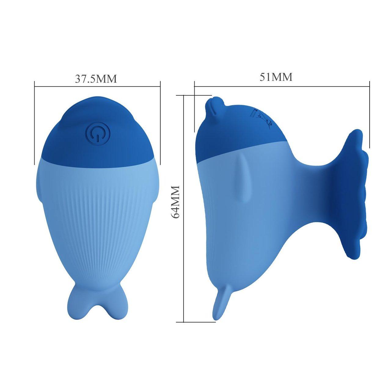 Mini stymulator łechtaczki wodoodporny i ładowalny, niebieski | Loris.pl