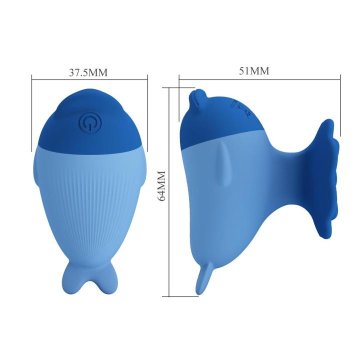 Mini stymulator łechtaczki wodoodporny i ładowalny, niebieski