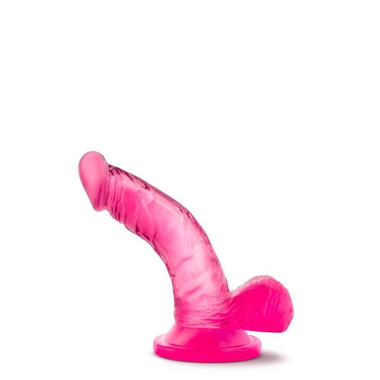 Realistyczne dildo 10,0 cm z przyssawką | Różowe żelowe dildo