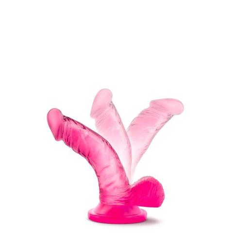 Realistyczne dildo 10,0 cm z przyssawką | Różowe żelowe dildo