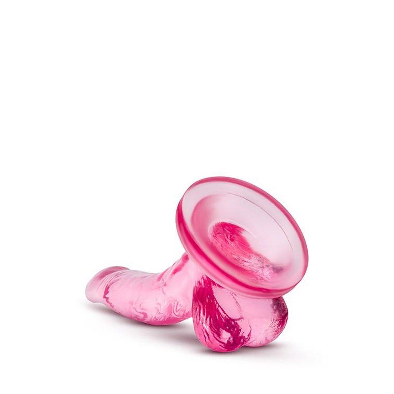 Realistyczne dildo 10,0 cm z przyssawką | Różowe żelowe dildo