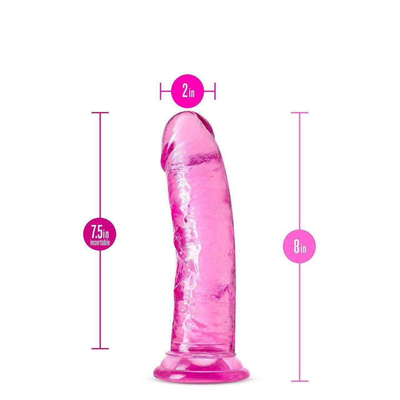 Miękkie różowe dildo z przyssawką 20,3 cm – do strap-on | Loris.pl