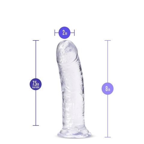 Przezroczyste dildo z przyssawką 20,3 cm | Miękkie TPE
