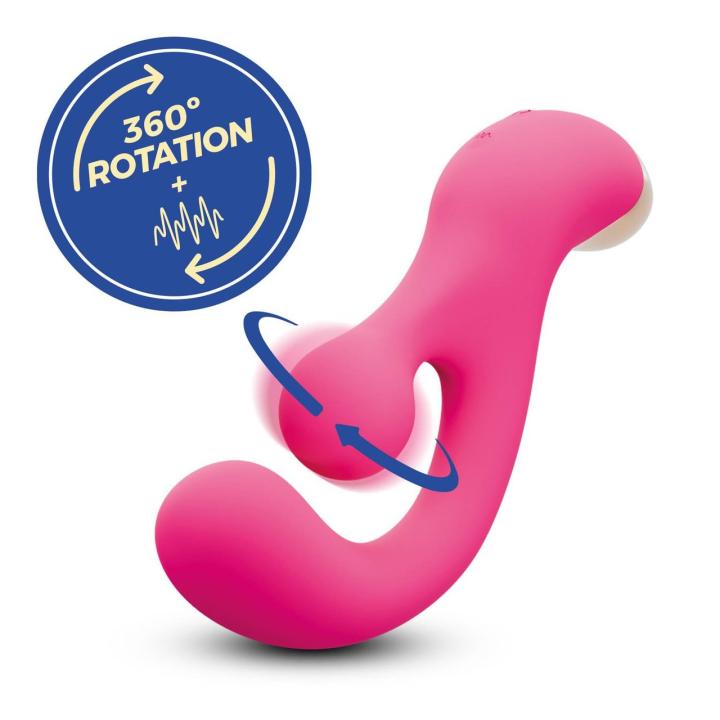Wibrator króliczek do punktu G z rotacją i wibracjami 17,7 cm