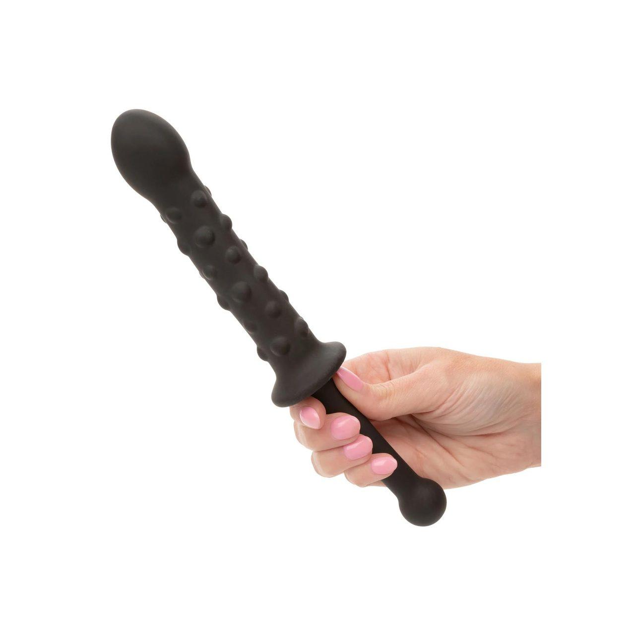 Elastyczna sonda analna koralikowa z silikonu dwustronna | Loris.pl