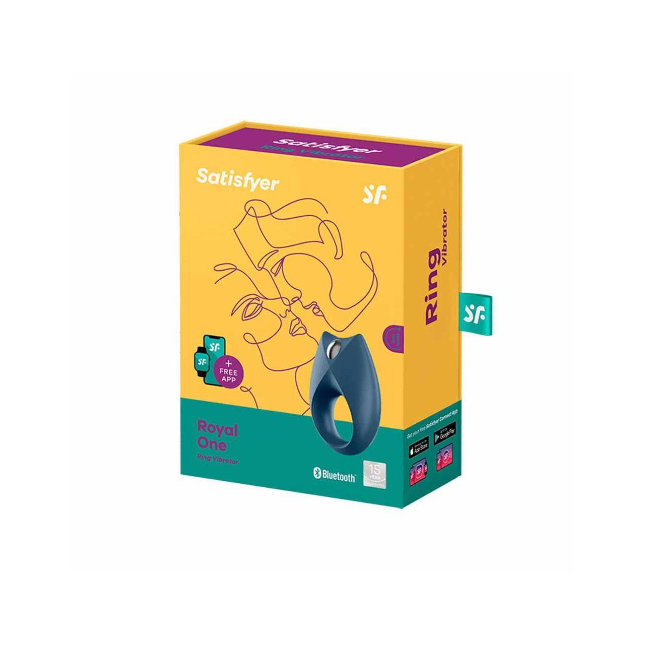 Wibrujący pierścień erekcyjny z aplikacją i stymulatorem łechtaczki