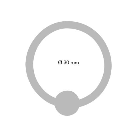 Pierścień na żołądź 30 mm srebrny ze stali nierdzewnej