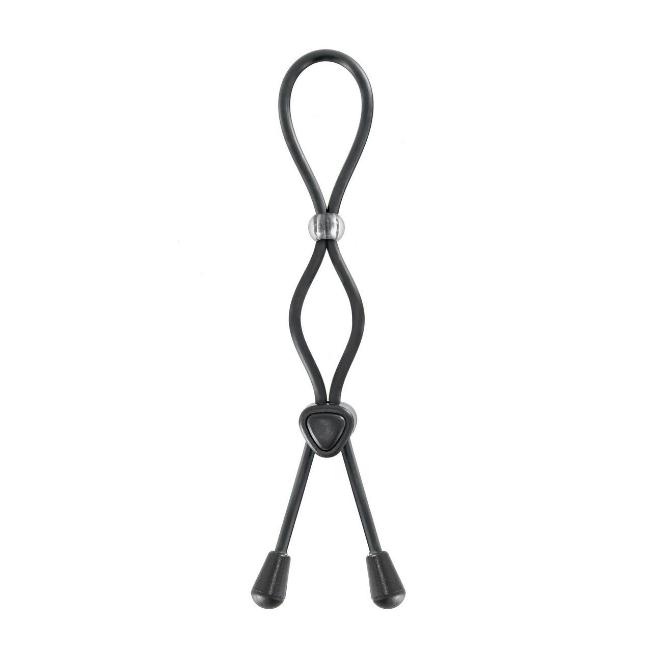 Regulowany podwójny pierścień silikonowy 38 cm na penisa i jądra | Loris.pl