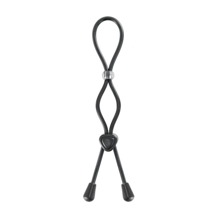 Regulowany podwójny pierścień silikonowy 38 cm na penisa i jądra | Loris.pl