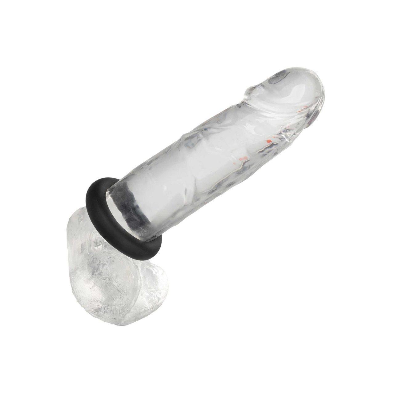 Silikonowy pierścień erekcyjny medium czarny – bez wibracji | Loris.pl