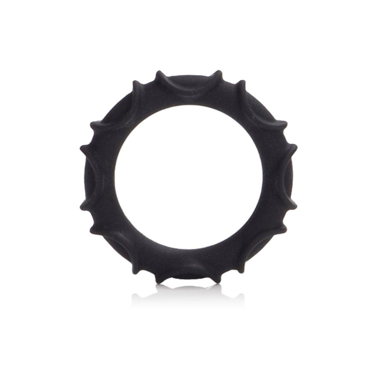 Czarny silikonowy pierścień erekcyjny bez wibracji | Loris.pl